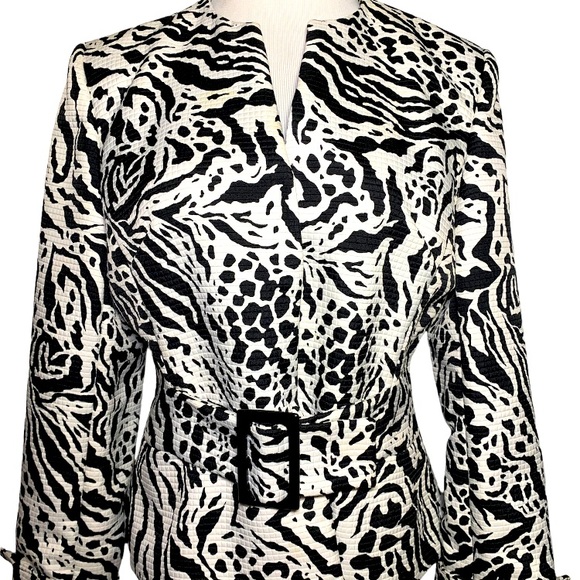 Liz Claiborne Animal Print Blazer/Jacket Size 12 - Picture 1 of 15